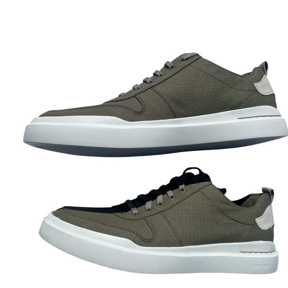 Cole Haan New Men's 10.5 Olive Green Canvas Sneakers - Picture 3 of 7